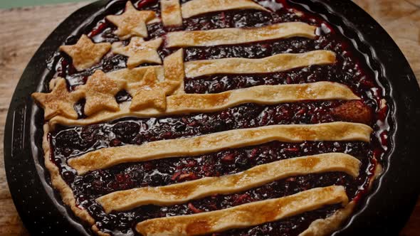 Preparing American Flag Mixed Berry Pie | Taste USA Cuisine ( Recipe)