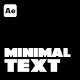 Minimal - Text Animation - VideoHive Item for Sale