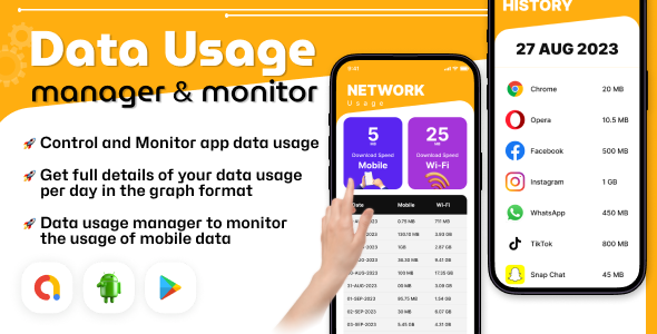 Data Usage Manager & Monitor - Network Data Usage Monitor - Data Speed Indicator