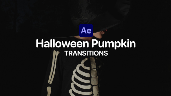 Halloween Pumpkin Transitions for After Effects