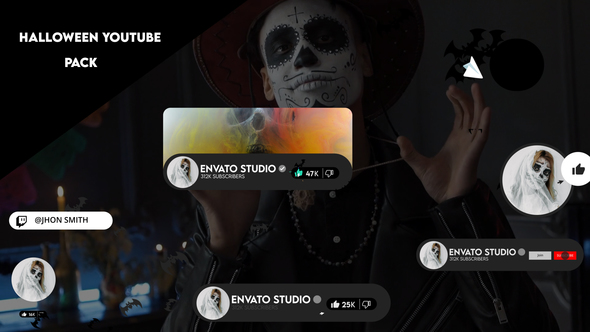 Halloween Youtube Pack elements