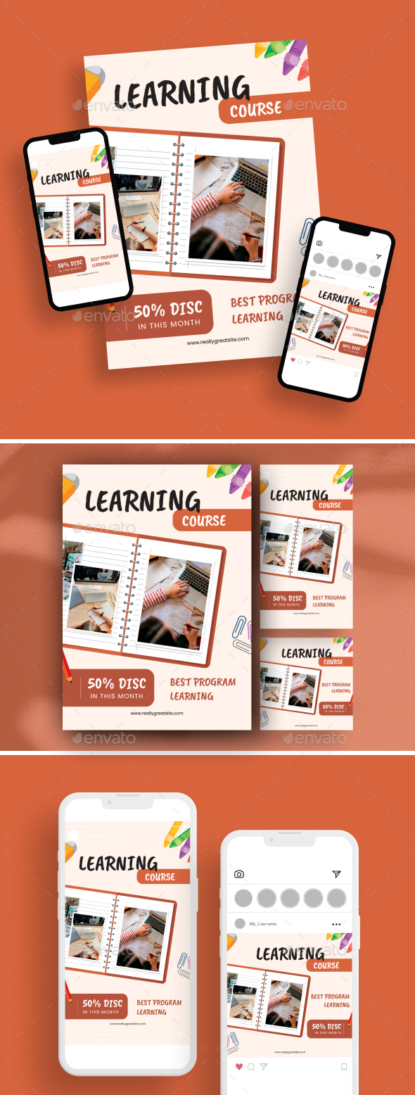 Decorative Learning Course Promotion Flyer