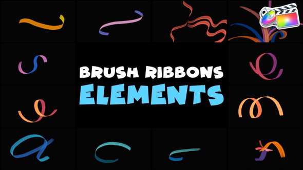 Brush Ribbons Elements | FCPX