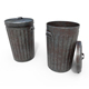 Steel Trash Can - 3DOcean Item for Sale