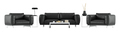 Black furniture set with sofa and armchair isolated on white - PhotoDune Item for Sale