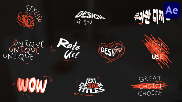 Cartoon Text Design Titles | After Effects alt