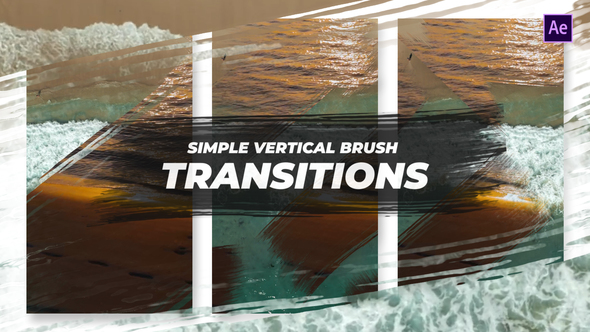 Simple Vertical Brush Transitions After Effects