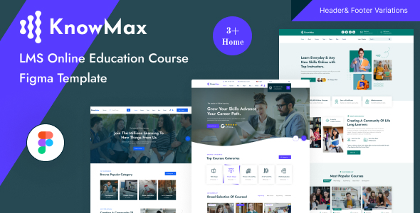 KnowMax - LMS Online Education Course Figma Template