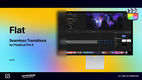 Flat Transitions Vol. 01 for Final Cut Pro X alt