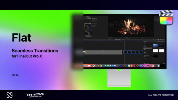 Flat Transitions Vol. 02 for Final Cut Pro X alt