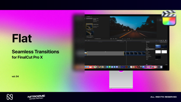 Flat Transitions Vol. 04 for Final Cut Pro X alt