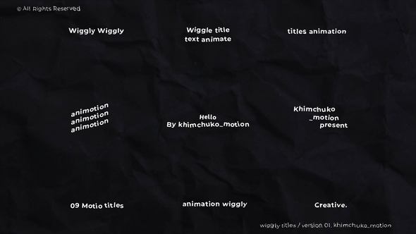 Wiggly Titles 1.0 / MOGRT