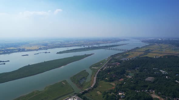 Xiang River and Xiang River Bridge, Changsha, China