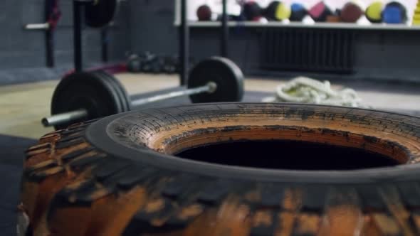 Tire in Cross-Training Gym