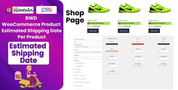 BWD Product Estimated Shipping Date Plugin For WooCommerce
