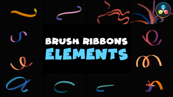 Brush Ribbons Elements | DaVinci Resolve