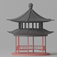 Cartoon Chinese Pavilion 2 3D model - 3DOcean Item for Sale