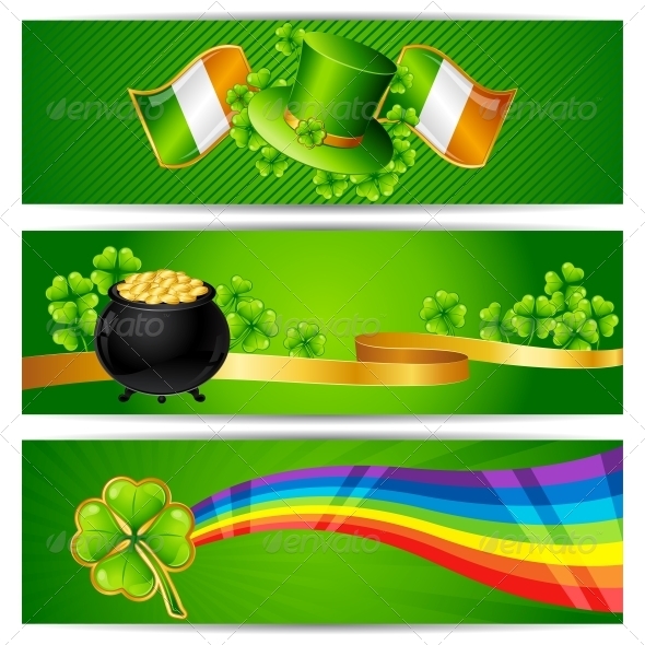 Banners for Saint Patrick's day.