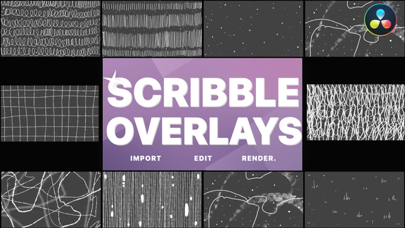 Abstract Scribble Overlays | DaVinci Resolve