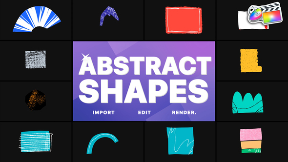 Colorful Abstract Shapes Animations | FCPX alt