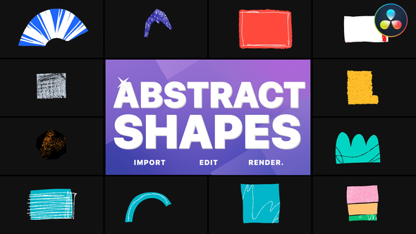 Colorful Abstract Shapes Animations | DaVinci Resolve