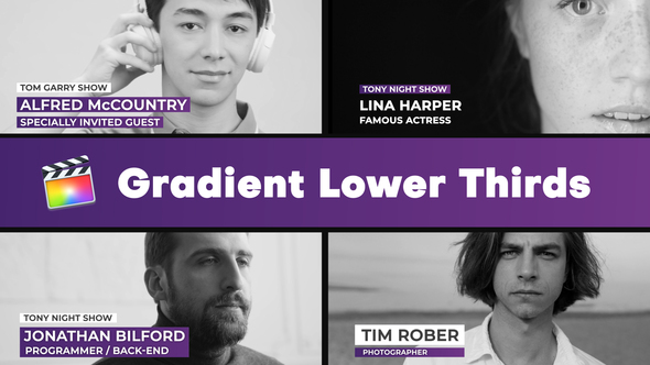 Simple Gradient Lower Thirds | FCPX alt