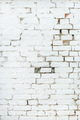 Old damaged brick wall painted in white color - PhotoDune Item for Sale