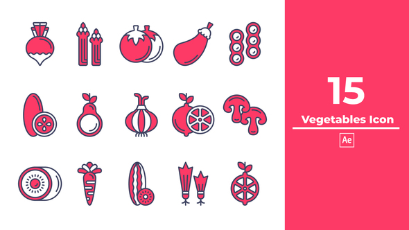 Vegetables Icon After Effect