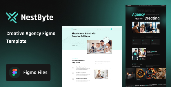 NestByte – Creative Agency Figma Template – 0 Sold!