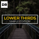 Lower Thirds Simple Edition \ DR - VideoHive Item for Sale
