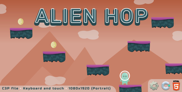 Alien Hop - HTML5 Skill game