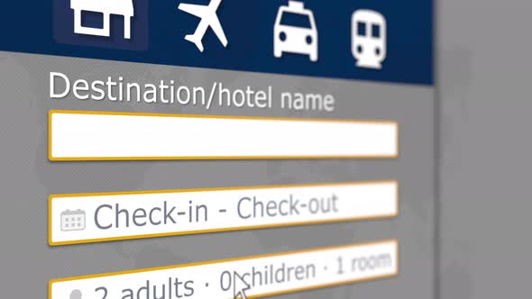 Searching Hotel in Chicago on an Online Booking Site alt
