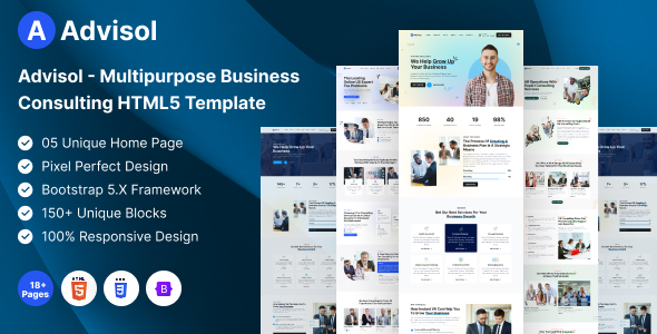 Advisol - Multipurpose Business Consulting HTML Template