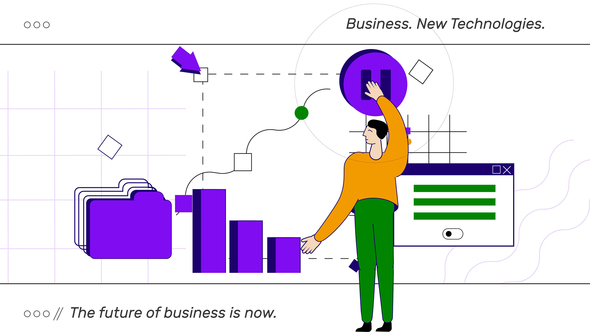 Business And New Technologies Animated Opener