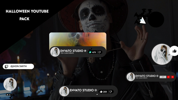 Halloween Youtube Pack elements - Morgt
