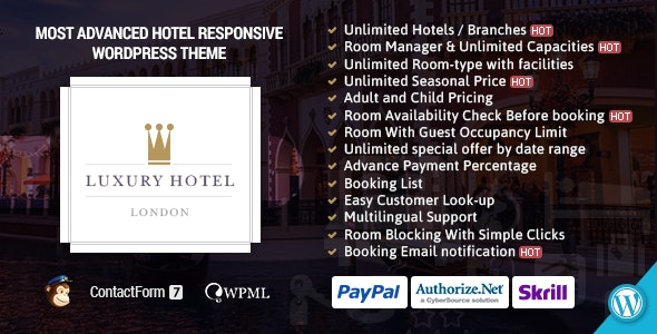 Luxury | Online Hotel Booking Reservation Theme