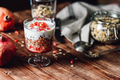 Pomegranate Parfait with Ingredients on Backdrop - PhotoDune Item for Sale