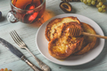 French toasts with honey, fruits and tea - PhotoDune Item for Sale