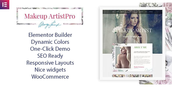 MakeUp Artist Pro – Beauty and Hair Stylist WordPress Theme