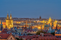 View over the old town of Prague at night - PhotoDune Item for Sale