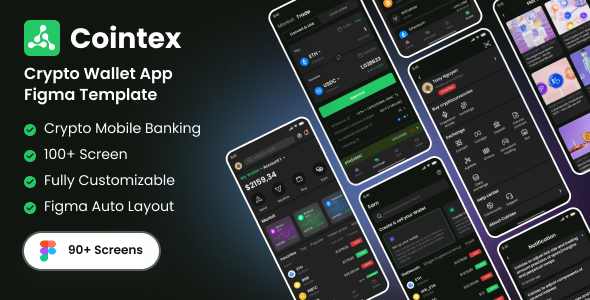 Cointex - Crypto Wallet App Figma Template