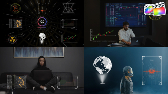 Digital Futuristic Interface Pack for FCPX alt