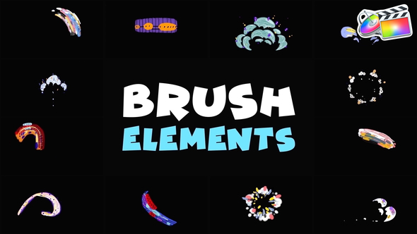 Brush Abstract Colorful Elements | FCPX