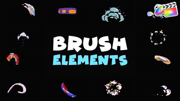 Brush Abstract Colorful Elements | FCPX alt