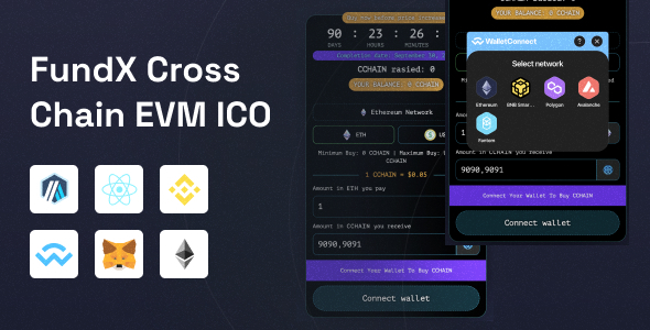 FundX | Cross Chain EVM Web 3 ICO (Presale) dApp + Smart Contracts