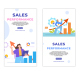 Vector Graphics Sales Performance Analytics Character Instagram Story - VideoHive Item for Sale