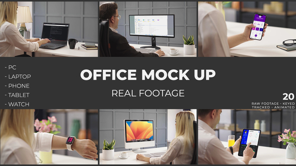 Office Mock UP - Real Footage