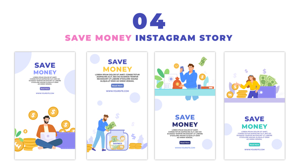 2D Cartoon Financial Management Animation Instagram Story