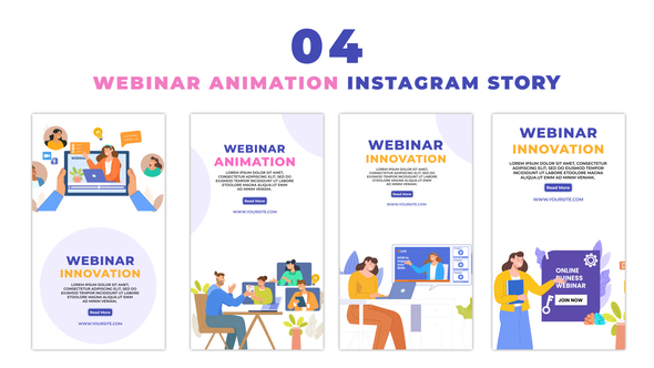 Flat Style Online Presentation Animation Instagram Story