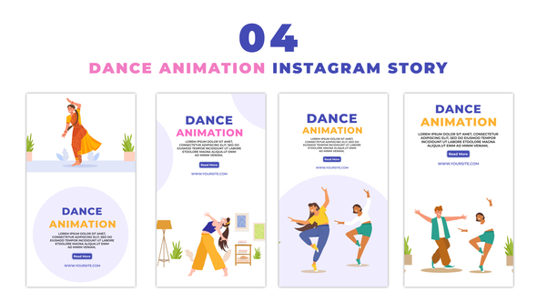 Animated Classic and Western Dance Scene Instagram Story